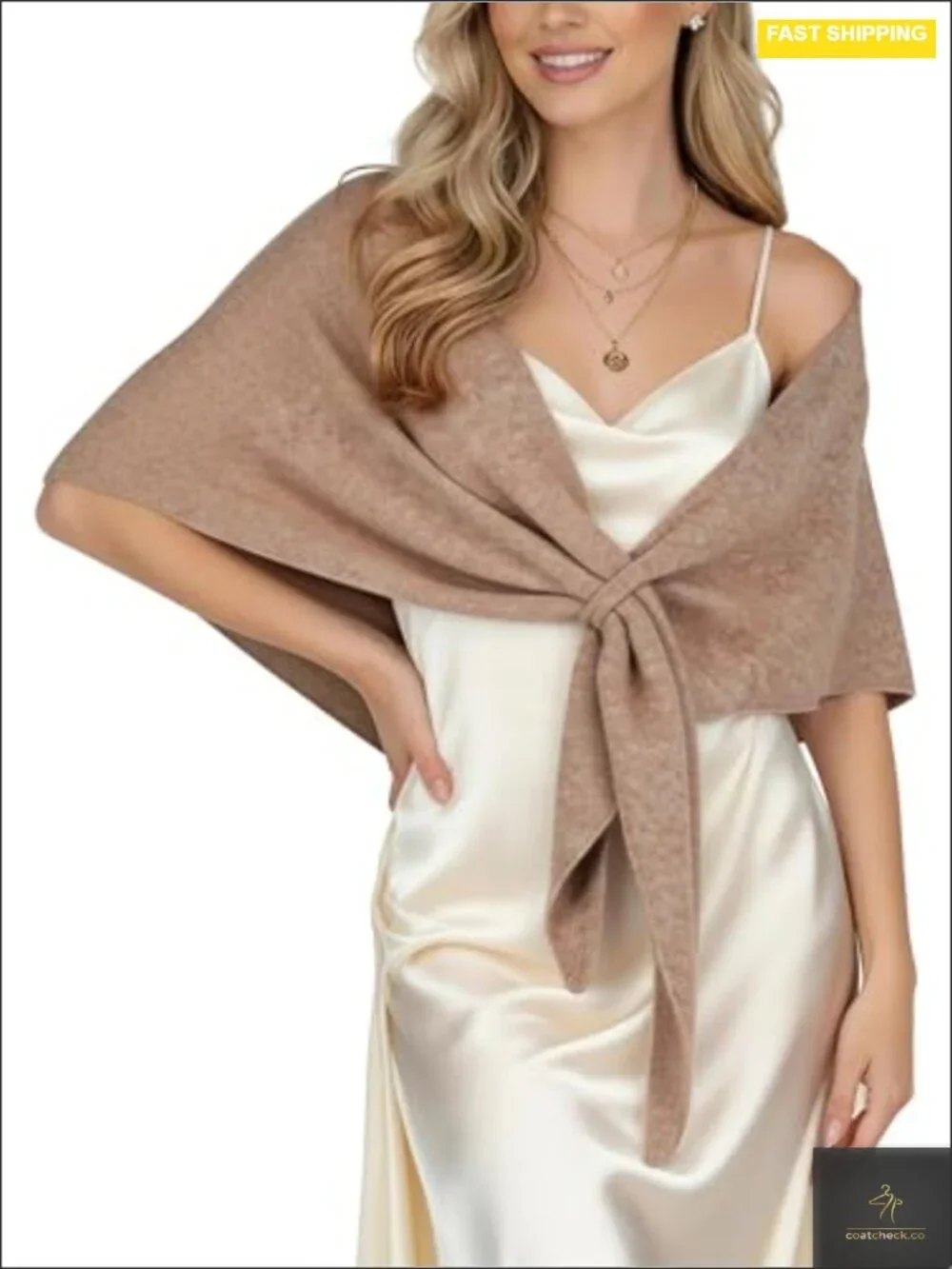 Womens Knit Shawl Wrap Lightweight Wool Blend Triangle Scarf Poncho